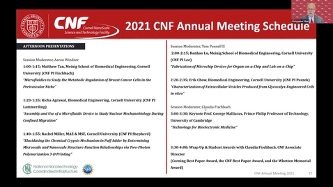 Thumbnail for entry 2021 CNF Virtual Annual Meeting, Video 2; Keynote Prof. Debdeep Jena