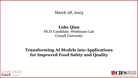 Thumbnail for March 28, 2023 - Luke Qian, Wiedmann Lab