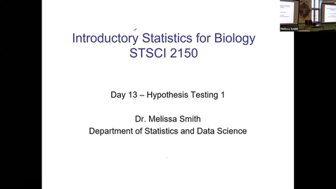 Thumbnail for Live Lecture with Dr Smith -- Intro Stats