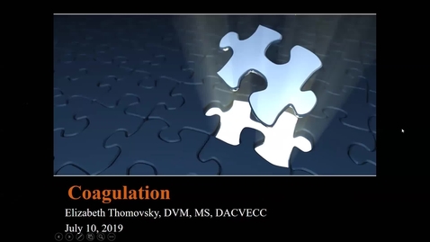 Thumbnail for entry Coagulation: ACVECC Exam Webinar July 10, 2019