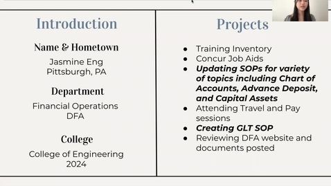 Thumbnail for entry Jasmine Eng - Financial Operations