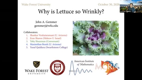 Thumbnail for John Gemmer CAM Colloquium Talk