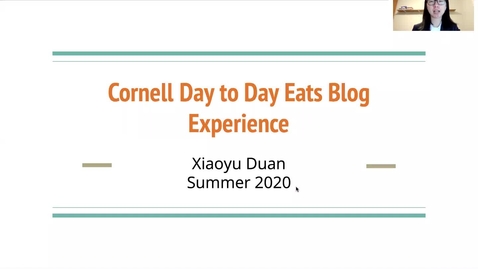 Thumbnail for entry Cornell Day to Day Eats Blog Experience 