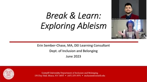 Thumbnail for Exploring Ableism  (June 15, 2023)