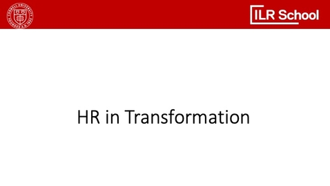 Thumbnail for entry HR in Transformation