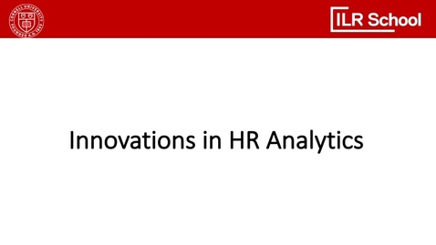 Thumbnail for entry Innovations in HR Analytics