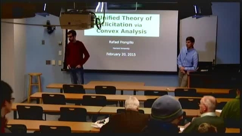 Thumbnail for ORIE 9000 Colloquium - Rafael Frongillo: A Unified Theory of Elicitation via Convex Analysis