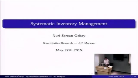 Thumbnail for CFEM Seminar on May 27, 2015: Nuri Sercan Ozbay