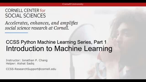Thumbnail for entry Introduction to Machine Learning.mp4