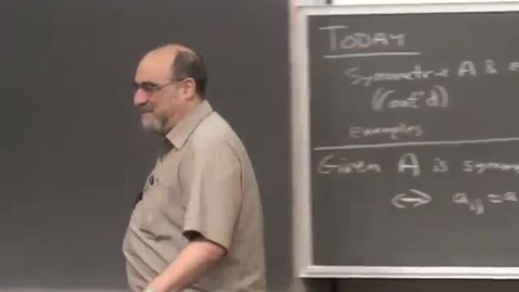 Thumbnail for 39 - Symmetric matrices eigenthings and examples Session 39
