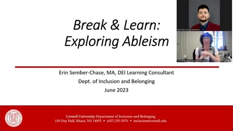 Thumbnail for Exploring Ableism  (June 15, 2023)