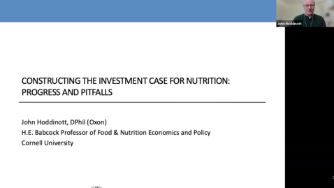 Thumbnail for Fall 2025 PIN Seminar John Hoddinott, DPhil