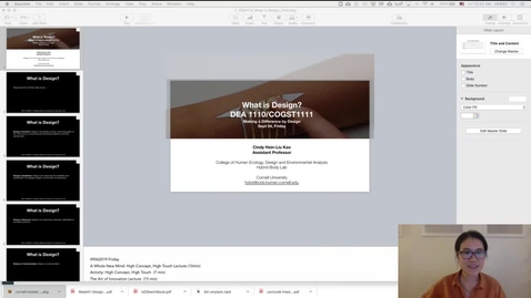 Thumbnail for DEA1110 Lecture 1: What is Design? Prof. Cindy Hsin-Liu Kao