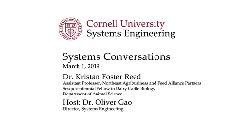 Thumbnail for entry Systems Conversation on 3/1/2019: Kristan Reed