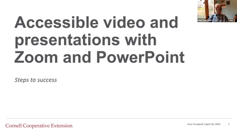Thumbnail for Creating accessible video and presentations with Zoom and PowerPoint edited