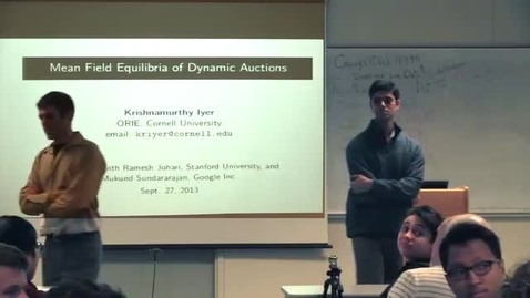 Thumbnail for CAM Colloquium: Kris Iyer, School of Operations Research and Information Engineering Cornell University