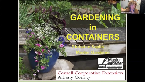 Thumbnail for Gardening in Containers 101 by Christine Saplin, Master Gardener for Dept. of Labor May 22, 2025