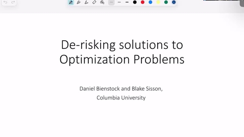 Thumbnail for ORIE Colloquium - Daniel Bienstock - 3/24/2026 - Official 