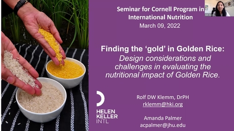 Thumbnail for Spring 2022 PIN Seminar | Rolf Klemm, MPH, DrPH