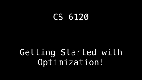Thumbnail for entry CS 6120: Lesson 3: Local Optimization &amp; Dead Code Elimination