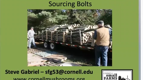 Thumbnail for entry Webinar on Soucing Shiitake Bolts