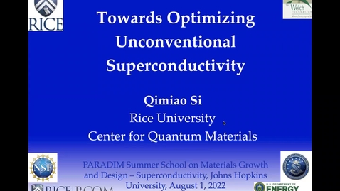 Thumbnail for entry JHU-SS2022-Day1-TheoreticalPerspectiveNovelSuperconductors-Si