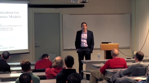 Thumbnail for CAM Colloquium, 2014-12-05 - Retsef Levi: Assortment Optimization for Non-parametric Choice Models