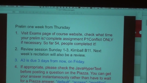 Thumbnail for CS2110-FA17-09 Session 09