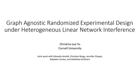 Thumbnail for entry Clip of Stochastic Networks Conference 2022 - Christina Lee Yu Edit