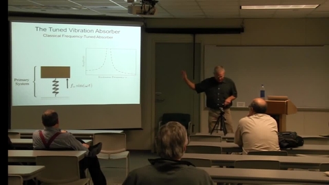 Thumbnail for entry CAM Colloquium, 2014-04-11 - Steve Shaw: Coupled Pendulums as Vibration Absorbers - How Nonlinear Dynamics Will Help Improve Automotive Fuel Economy