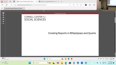 Thumbnail for Creating Reports in RMarkdown and Quarto