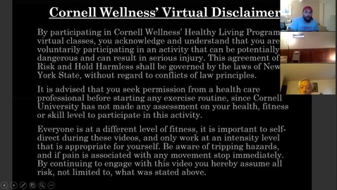 Thumbnail for entry Cornell Wellness Virtual Bootcamp Class #5