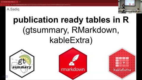 Thumbnail for entry Publication Ready Tables in R Fall 2023