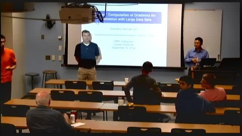 Thumbnail for ORIE Colloquium on 9/30/2014 - Guanghui (George) Lan, Ph.D.: “Sparse” Computation of Gradients for Optimization with Large Data Sets