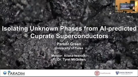 Thumbnail for 2025 PARADIM REU Final Presentations (Parker Green)