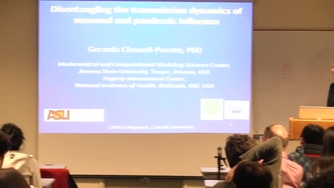 Thumbnail for CAM Colloquium 2013-03-01 Gerardo Chowell-Puente 640x360 15fps