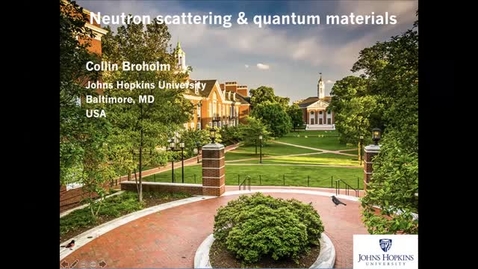 Thumbnail for PARADIM Summer School 2021 : Neutron Scattering (1 of 2)