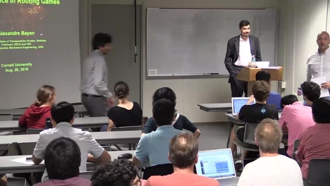 Thumbnail for CAM Colloquium, 2016-08-26 - Alexandre Bayen: Distributed Learning Dynamics Convergence in Routing Games