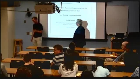 Thumbnail for entry ORIE Colloquium on 10/7/2014 - Bruce Turnbull: Interim Monitoring of Clinical Trials: Decision Theory, Dynamic Programming and Optimal Stopping