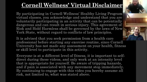 Thumbnail for Final Clip of Cornell Wellness Fall 2020 Bootcamp Class Series 2 Class #5