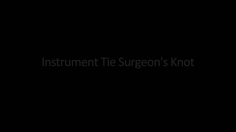 Thumbnail for entry Surgeons Knot or Throw