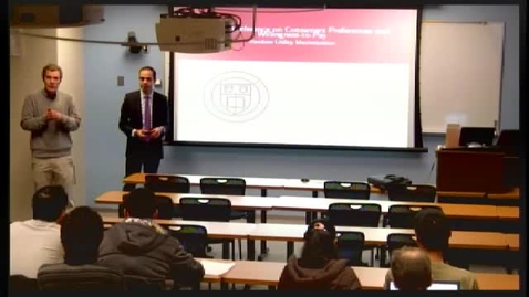 Thumbnail for CAM Colloquium - November 09, 2012: Ricardo A. Daziano