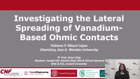 Thumbnail for 2024 CNF Nano-Convocation: Fabiana Mayol López, CNF REU Program