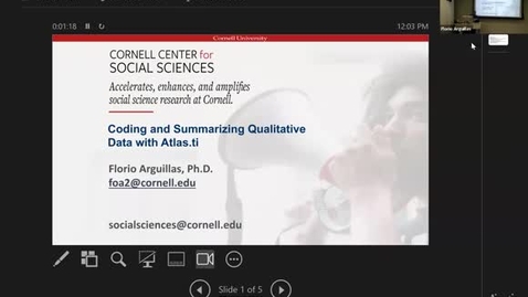 Thumbnail for Coding and Summarizing Qualitative Data with Atlas.ti