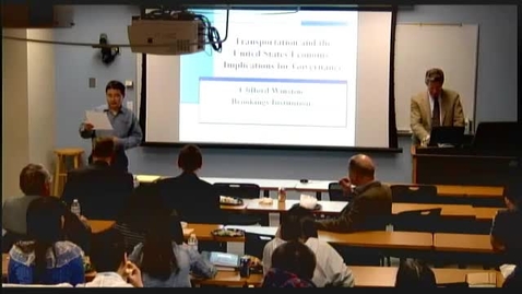 Thumbnail for entry Ezra's Round Table/Systems Seminar: Clifford Winston (Brookings) - The U.S. Transportation System and Economic Performance: Governance Considerations