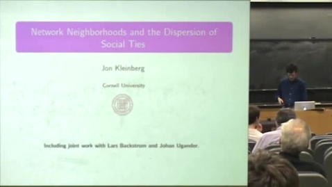 Thumbnail for Jon Kleinberg Department of Computer Science