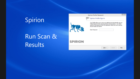 Thumbnail for entry Spirion - Run Scan