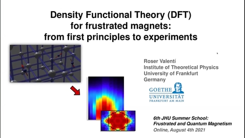 Thumbnail for entry PARADIM Summer School 2021 - DFT of Quantum Magnets