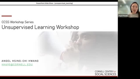Thumbnail for CCSS Unsupervised Learning Workshop
