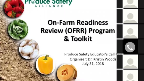Thumbnail for entry Produce Safety Educator's Call #33